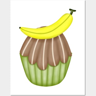 Cute banana cupcake. 🍌 Posters and Art